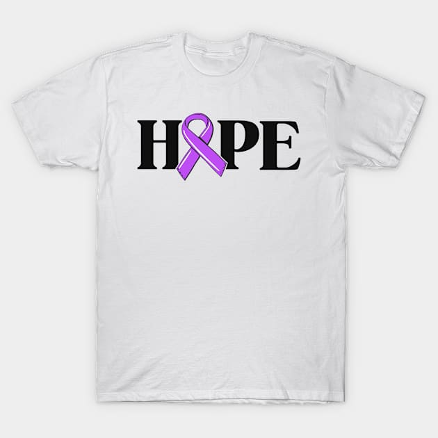 Alzheimers Shirt For Women Purple Ribbon Awareness Hope T-Shirt by 14thFloorApparel